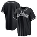 Silnrao  C.Rockies ## Rockies Blank Player Black Fashion Out Home Game Stitched Jerseys