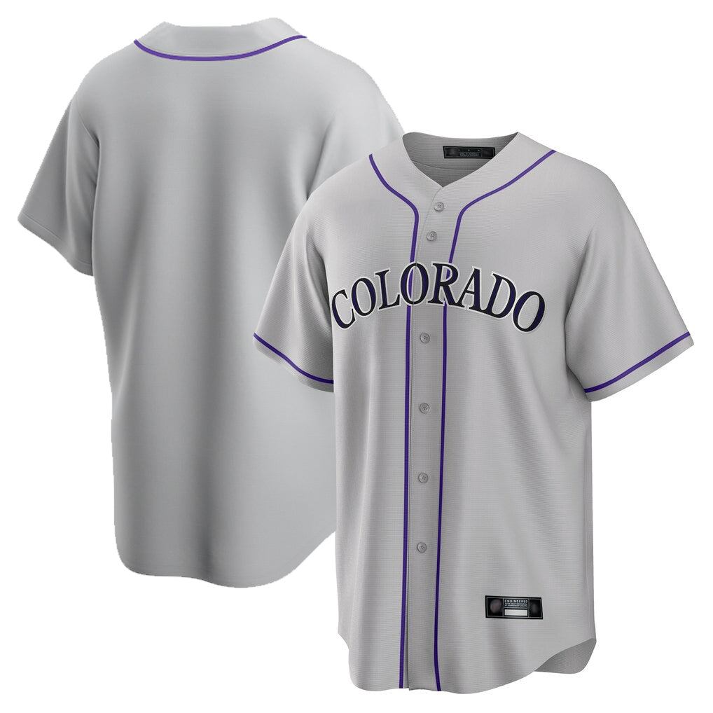 Silnrao  C.Rockies ## Rockies Blank Player Gray Game Home Stitched Jerseys