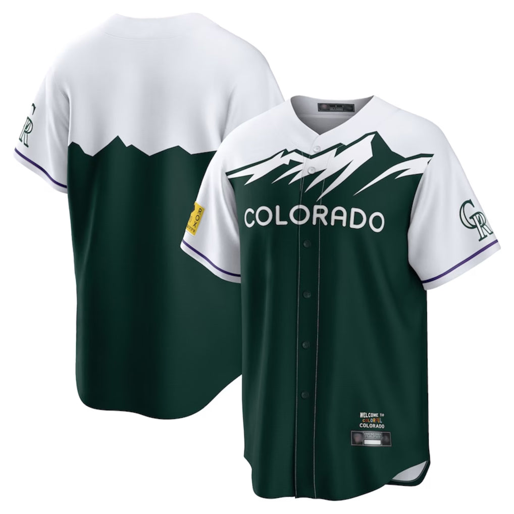 Silnrao  C.Rockies ## Rockies Blank Player Green City Connect Home Game Stitched Jerseys