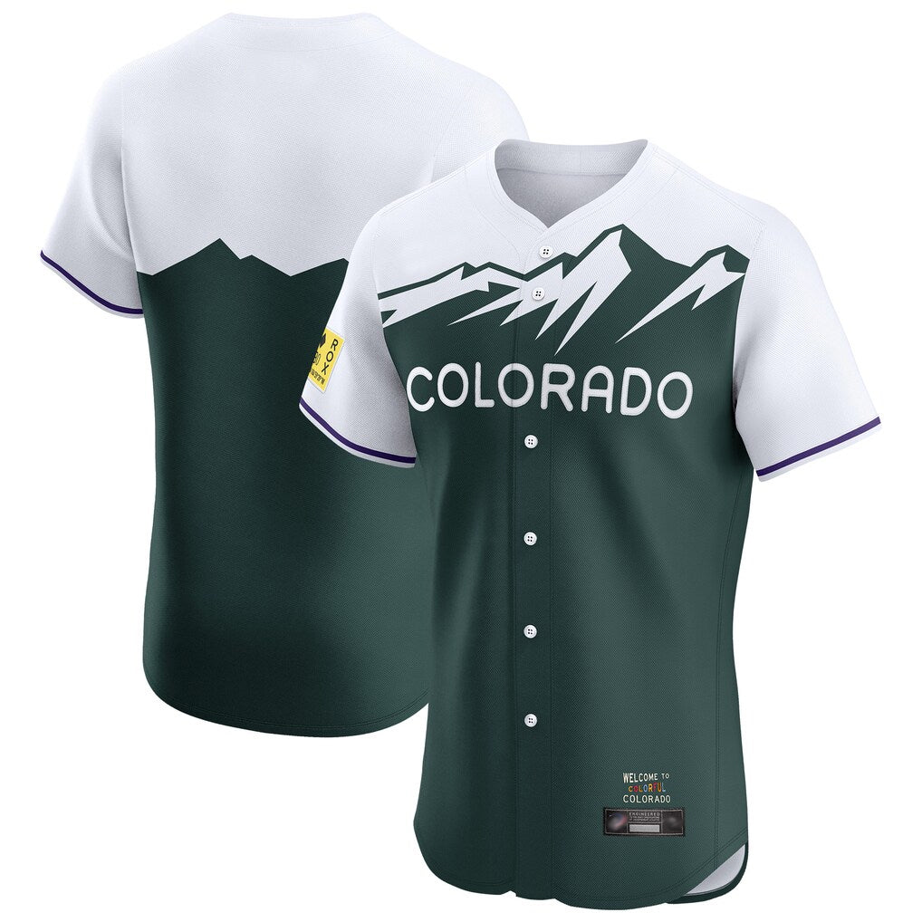 Silnrao  C.Rockies ## Rockies Blank Player Green City Connect Limited Elite Home Stitched Jerseys