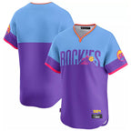 Silnrao C.Rockies ## Rockies Blank Player Purple-Light Blue City Connect Limited Home T-shirt Stitched Jerseys