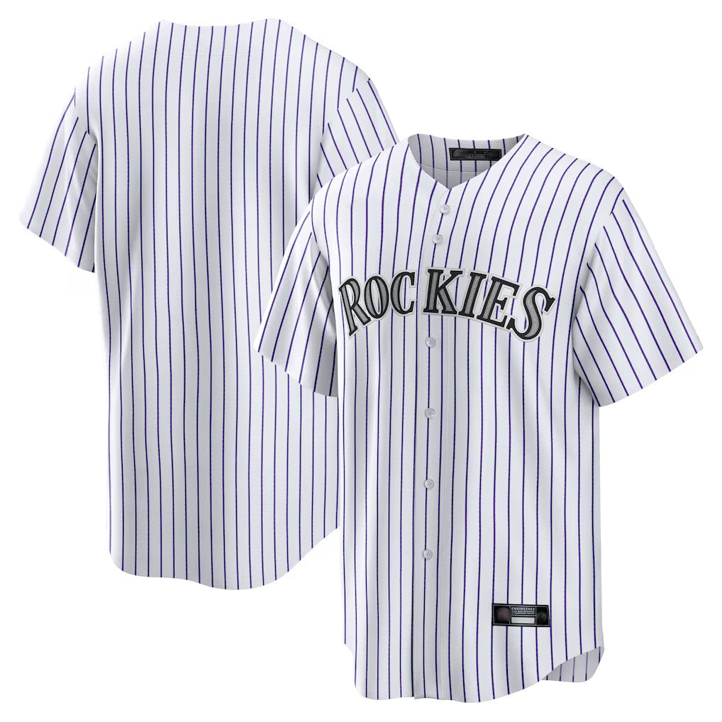 Silnrao  C.Rockies ## Rockies Blank Player White Game Home Stitched Jerseys