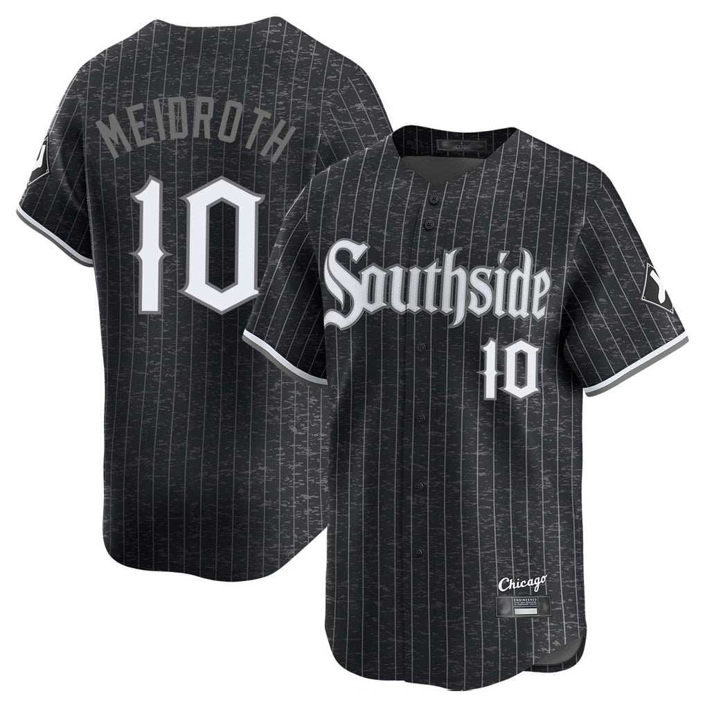 Silnrao C.White Sox #10 Chase Meidroth Player Black City Connect Limited Home Stitched Jerseys