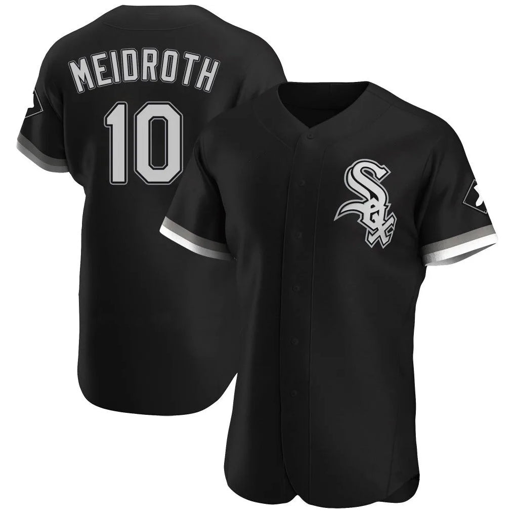 Silnrao C.White Sox #10 Chase Meidroth Player Black Limited Elite Home Stitched Jerseys