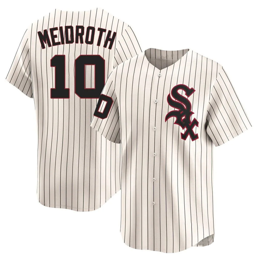Silnrao C.White Sox #10 Chase Meidroth Player Cream Cooperstown Collection Limited Home Stitched Jerseys
