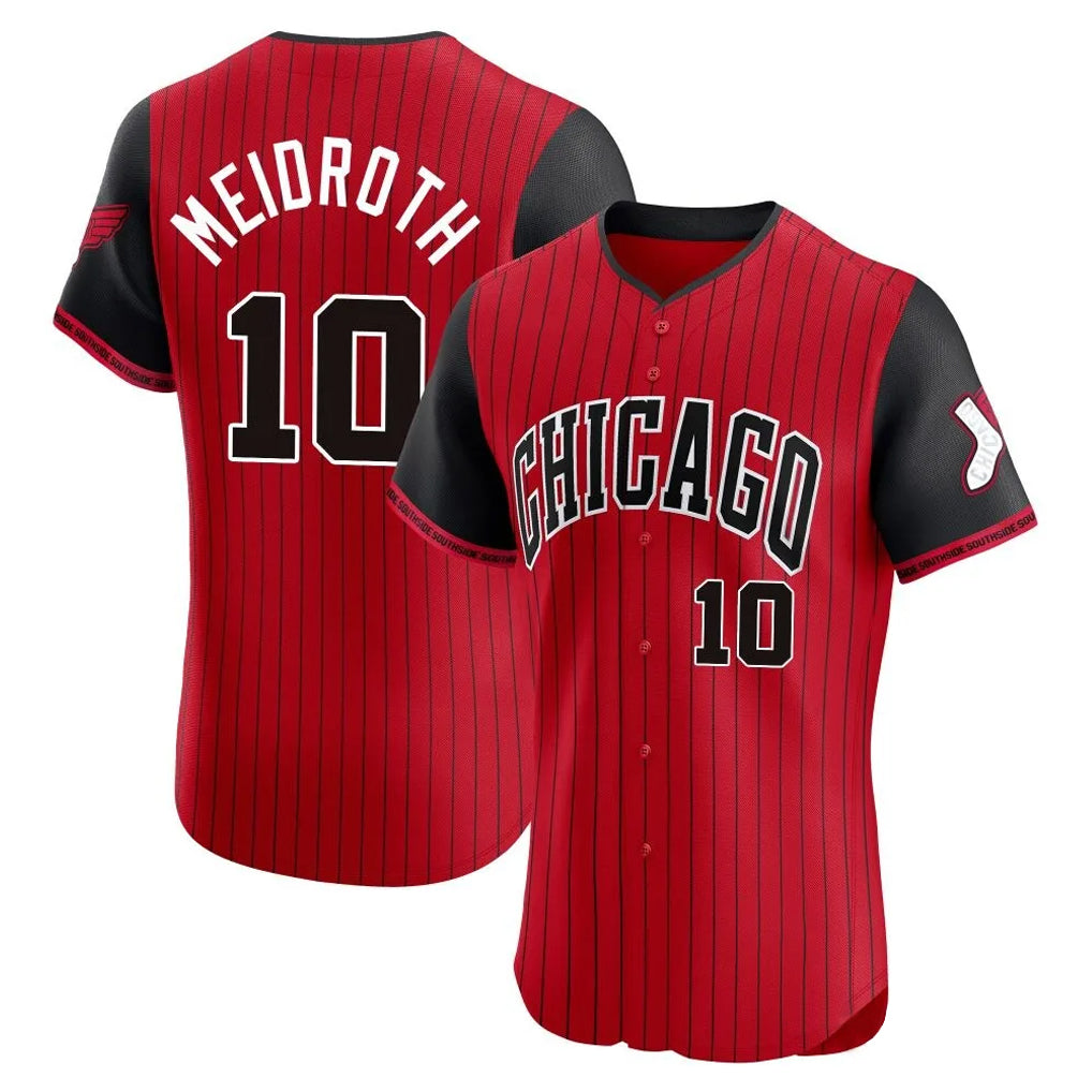 Silnrao C.White Sox #10 Chase Meidroth Player Red City Connect Limited Elite Home Stitched Jerseys