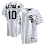 Silnrao C.White Sox #10 Chase Meidroth Player White Stripe Home Game Stitched Jerseys