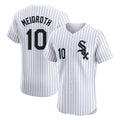 Silnrao C.White Sox #10 Chase Meidroth Player White Stripe Limited Elite Home Stitched Jerseys