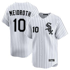 Silnrao C.White Sox #10 Chase Meidroth Player White Stripe Limited Home Stitched Jerseys
