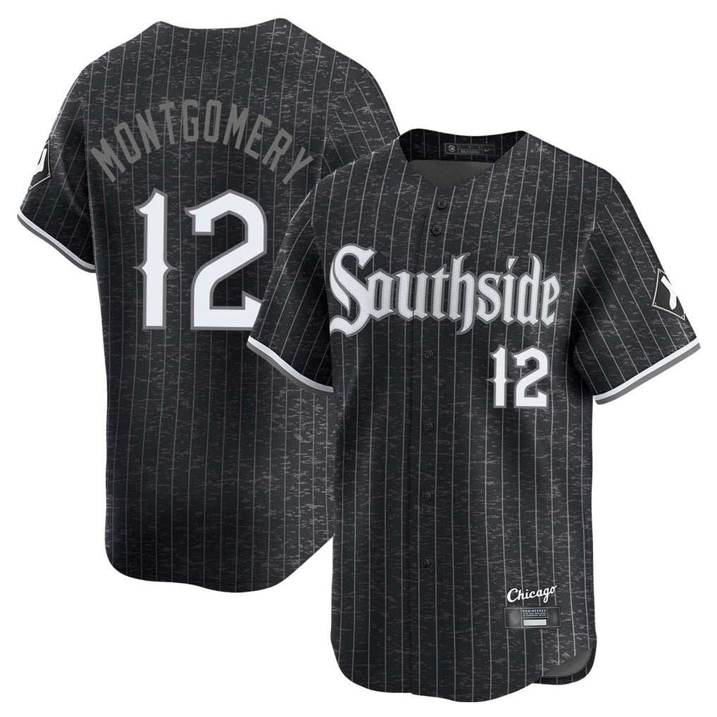 Silnrao C.White Sox #12 Colson Montgomery Player Black City Connect Limited Home Stitched Jerseys
