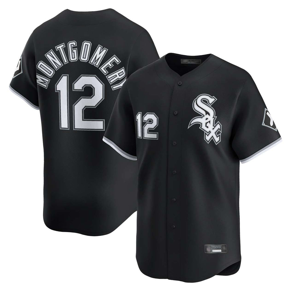 Silnrao C.White Sox #12 Colson Montgomery Player Black Limited Home Stitched Jerseys