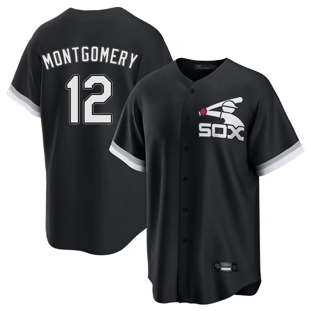 Silnrao C.White Sox #12 Colson Montgomery Player Black Spring Training Game Stitched Jerseys