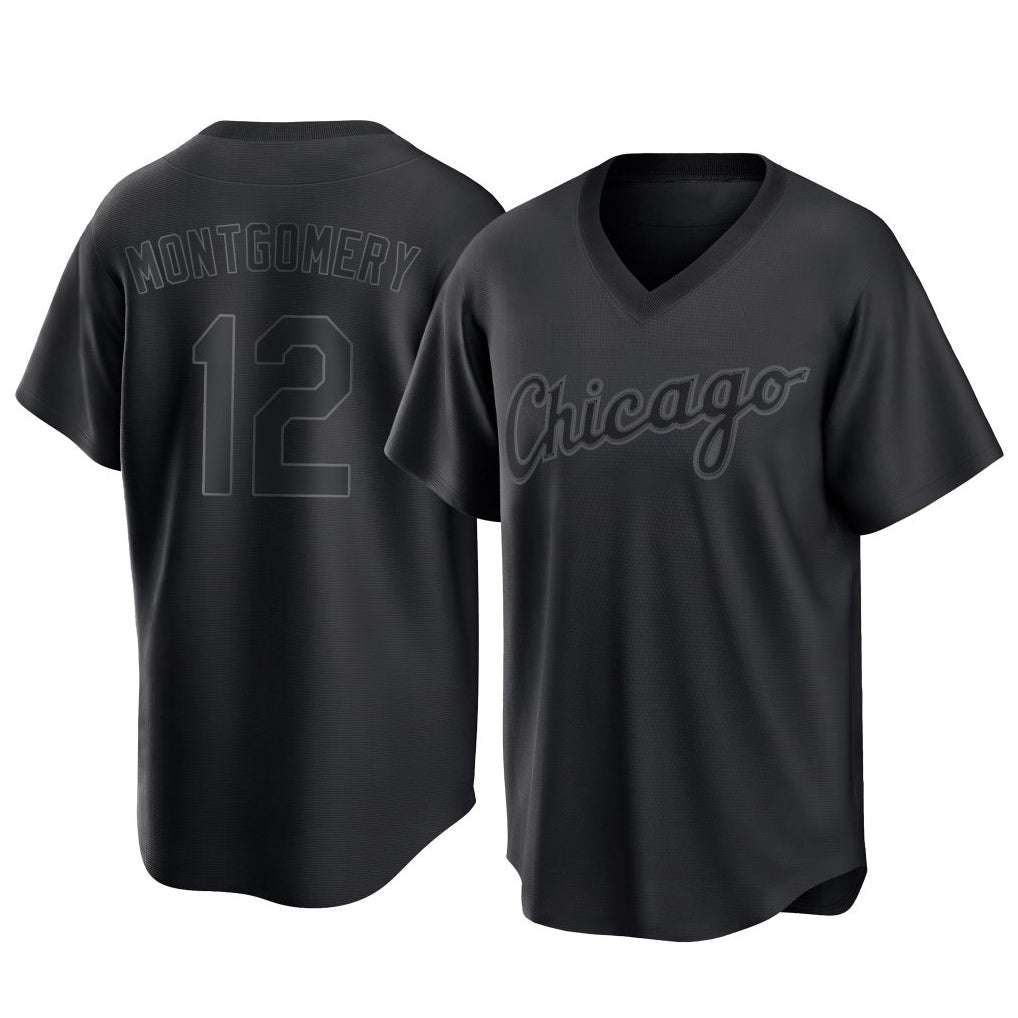 Silnrao C.White Sox #12 Colson Montgomery Player Black T-shirt Home Game Stitched Jerseys