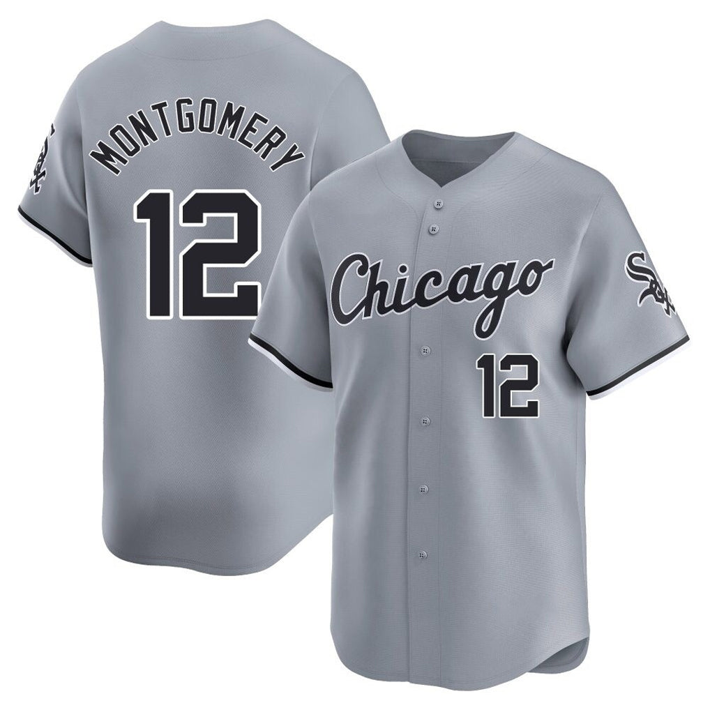 Silnrao C.White Sox #12 Colson Montgomery Player Gray Road Limited Home Stitched Jerseys