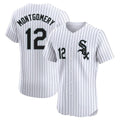 Silnrao C.White Sox #12 Colson Montgomery Player White Stripe Limited Elite Home Stitched Jerseys