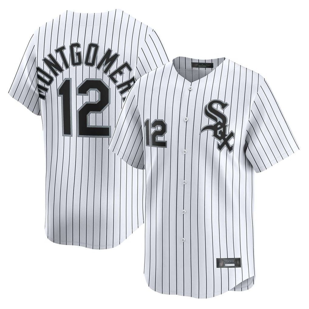 Silnrao C.White Sox #12 Colson Montgomery Player White Stripe Limited Home Stitched Jerseys