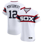 Silnrao C.White Sox #12 Colson Montgomery Player White T-shirt Limited Elite Home Stitched Jerseys