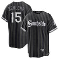 Silnrao C.White Sox #15 Sean Newcomb Player Black City Connect Home Game Stitched Jerseys