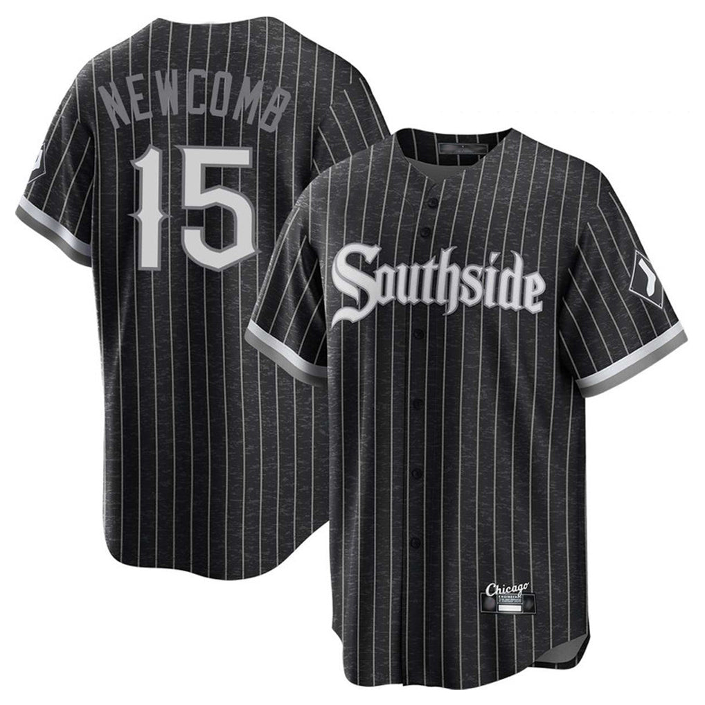 Silnrao C.White Sox #15 Sean Newcomb Player Black City Connect Home Game Stitched Jerseys