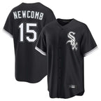 Silnrao C.White Sox #15 Sean Newcomb Player Black Home Game Stitched Jerseys