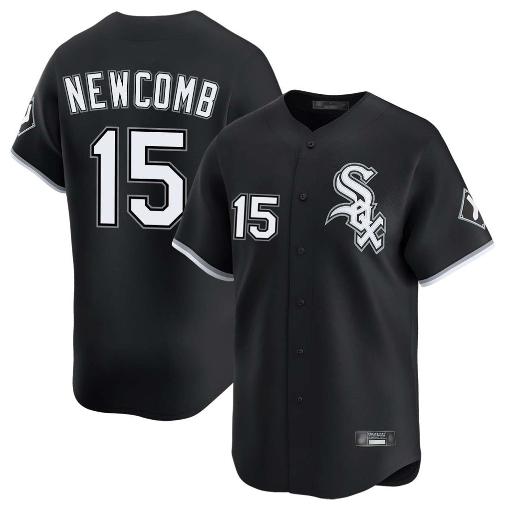 Silnrao C.White Sox #15 Sean Newcomb Player Black Limited Home Stitched Jerseys
