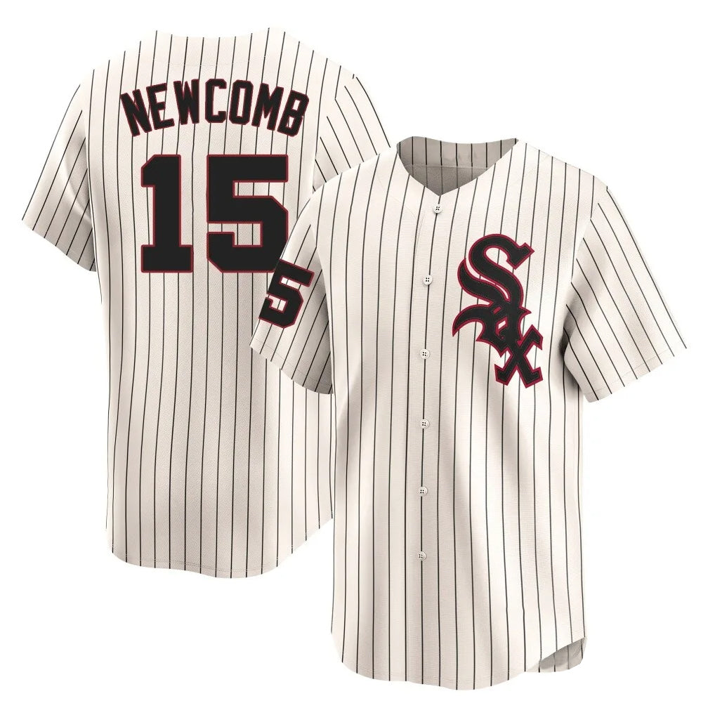 Silnrao C.White Sox #15 Sean Newcomb Player Cream Cooperstown Collection Limited Home Stitched Jerseys