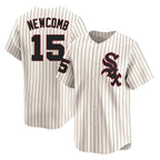 Silnrao C.White Sox #15 Sean Newcomb Player Cream Cooperstown Collection Limited Home Stitched Jerseys