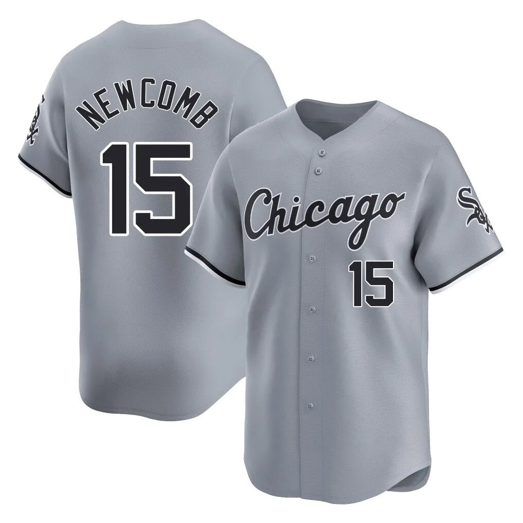 Silnrao C.White Sox #15 Sean Newcomb Player Gray Road Limited Home Stitched Jerseys