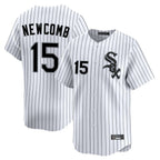Silnrao C.White Sox #15 Sean Newcomb Player White Stripe Limited Home Stitched Jerseys