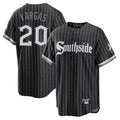 Silnrao C.White Sox #20 Miguel Vargas Player Black City Connect Home Game Stitched Jerseys