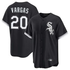 Silnrao C.White Sox #20 Miguel Vargas Player Black Home Game Stitched Jerseys