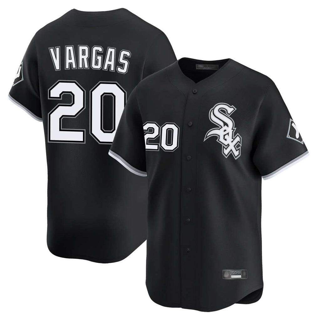 Silnrao C.White Sox #20 Miguel Vargas Player Black Limited Home Stitched Jerseys