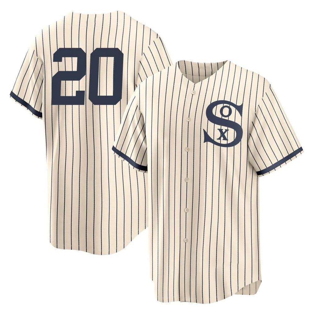 Silnrao C.White Sox #20 Miguel Vargas Player Cream Field of Dreams Home Game Stitched Jerseys