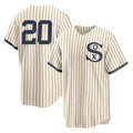 Silnrao C.White Sox #20 Miguel Vargas Player Cream Field of Dreams Home Game Stitched Jerseys