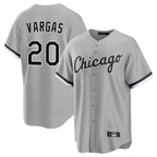 Silnrao C.White Sox #20 Miguel Vargas Player Gray Home Game Stitched Jerseys