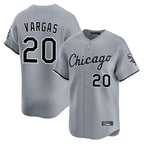Silnrao C.White Sox #20 Miguel Vargas Player Gray Road Limited Home Stitched Jerseys
