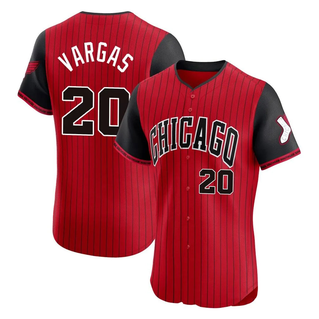 Silnrao C.White Sox #20 Miguel Vargas Player Red City Connect Limited Elite Home Stitched Jerseys