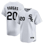 Silnrao C.White Sox #20 Miguel Vargas Player White Stripe Limited Home Stitched Jerseys