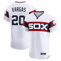 Silnrao C.White Sox #20 Miguel Vargas Player White T-shirt Limited Elite Home Stitched Jerseys