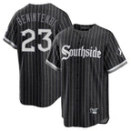 Silnrao C.White Sox #23 Andrew Benintendi Player Black City Connect Home Game Stitched Jerseys