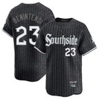 Silnrao C.White Sox #23 Andrew Benintendi Player Black City Connect Limited Home Stitched Jerseys