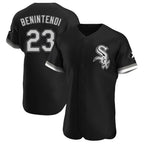 Silnrao C.White Sox #23 Andrew Benintendi Player Black Limited Home Stitched Jerseys