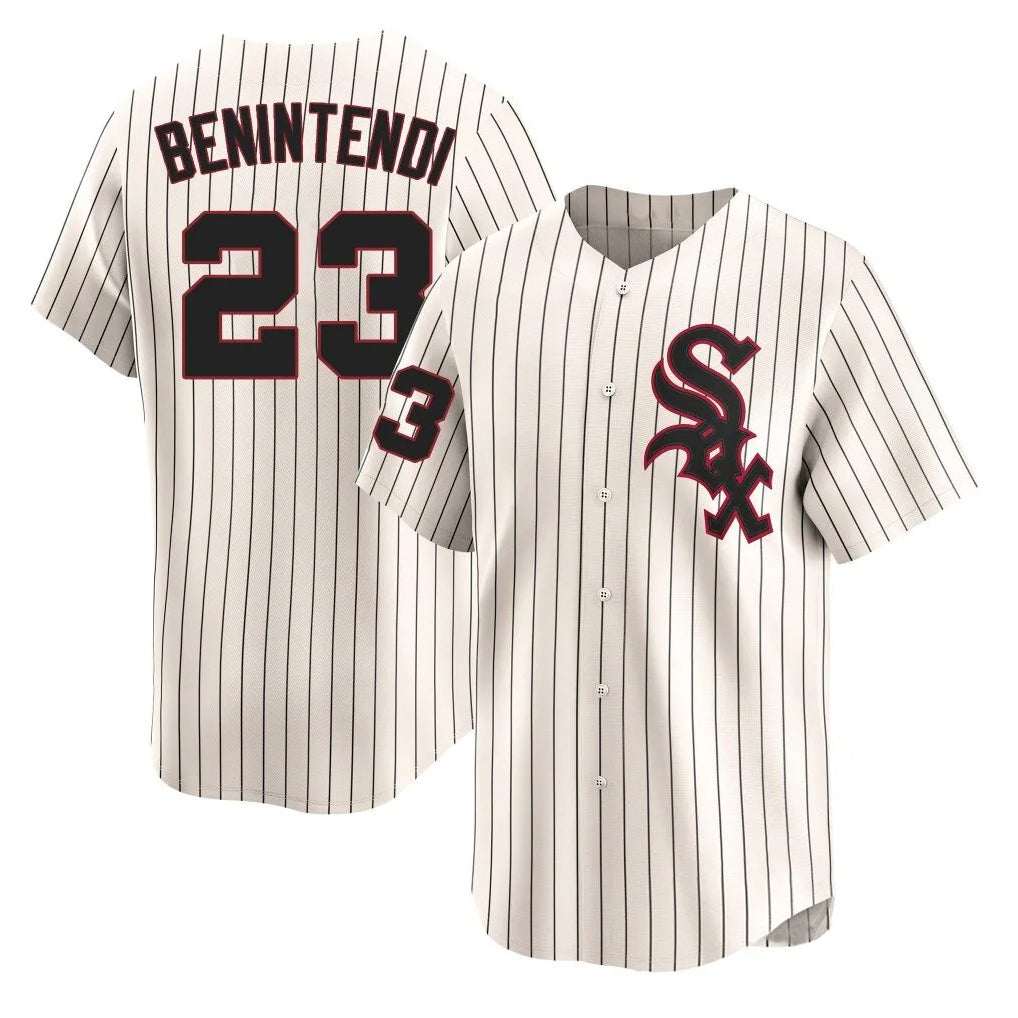 Silnrao C.White Sox #23 Andrew Benintendi Player Cream Cooperstown Collection Limited Home Stitched Jerseys