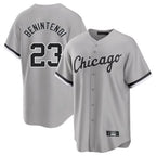 Silnrao C.White Sox #23 Andrew Benintendi Player Gray Home Game Stitched Jerseys