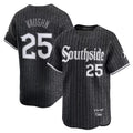 Silnrao C.White Sox #25 Andrew Vaughn Player Black City Connect Limited Home Stitched Jerseys