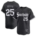 Silnrao C.White Sox #25 Andrew Vaughn Player Black City Connect Limited Home Stitched Jerseys