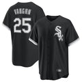 Silnrao C.White Sox #25 Andrew Vaughn Player Black Home Game Stitched Jerseys