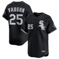 Silnrao C.White Sox #25 Andrew Vaughn Player Black Limited Home Stitched Jerseys