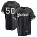 Silnrao C.White Sox #50 Lenyn Sosa Player Black City Connect Home Game Stitched Jerseys