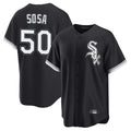 Silnrao C.White Sox #50 Lenyn Sosa Player Black Home Game Stitched Jerseys